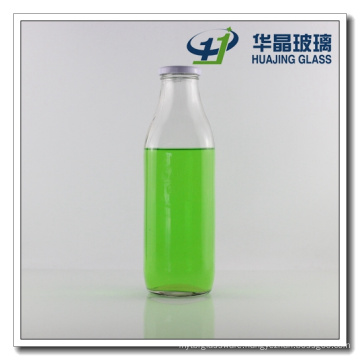 1000ml 1 Liter Square Shaped Large Glass Milk Bottle